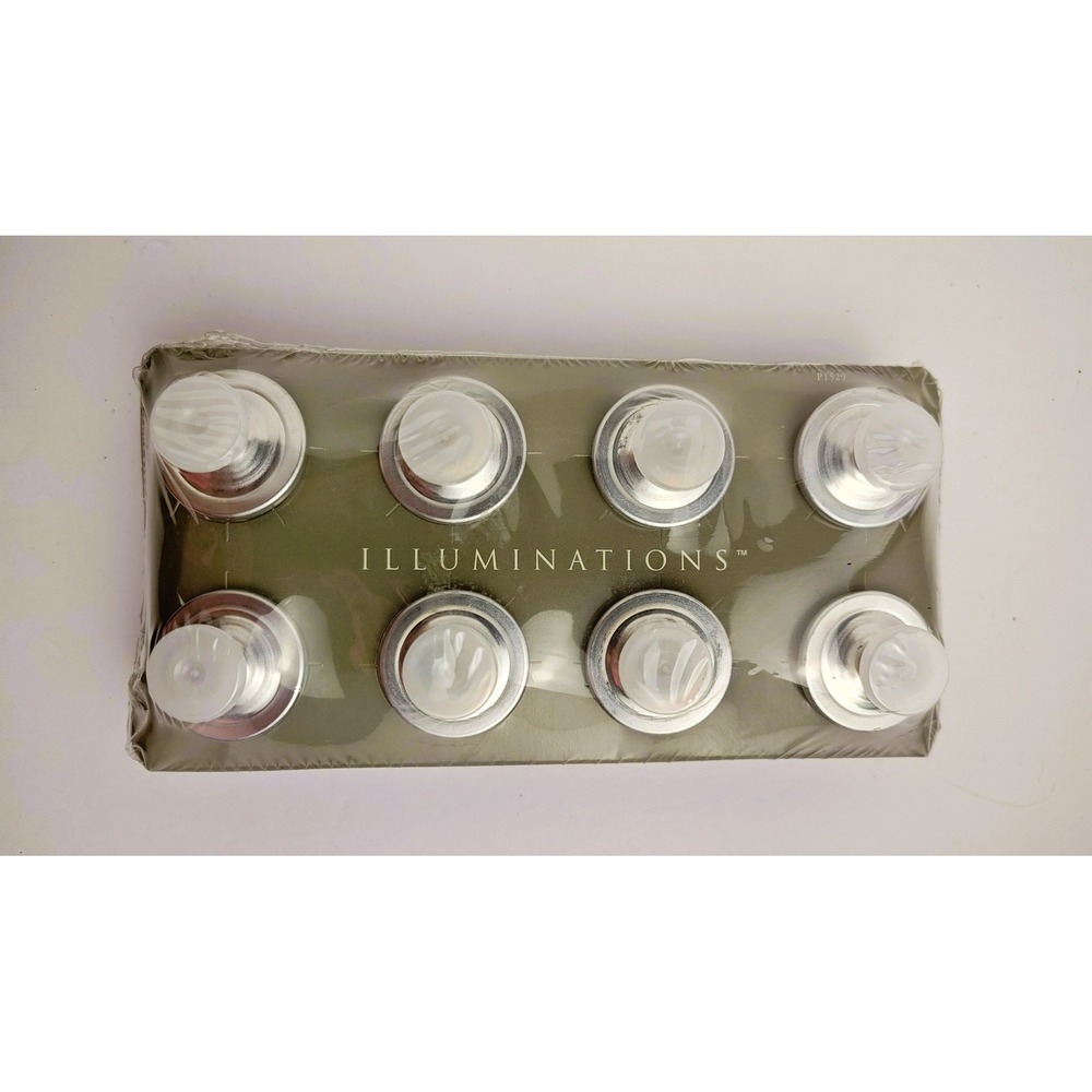 Illuminations Votive Oil Lamp Set of 8 Clear Glass Vintage P1529 Up To 10 Hrs